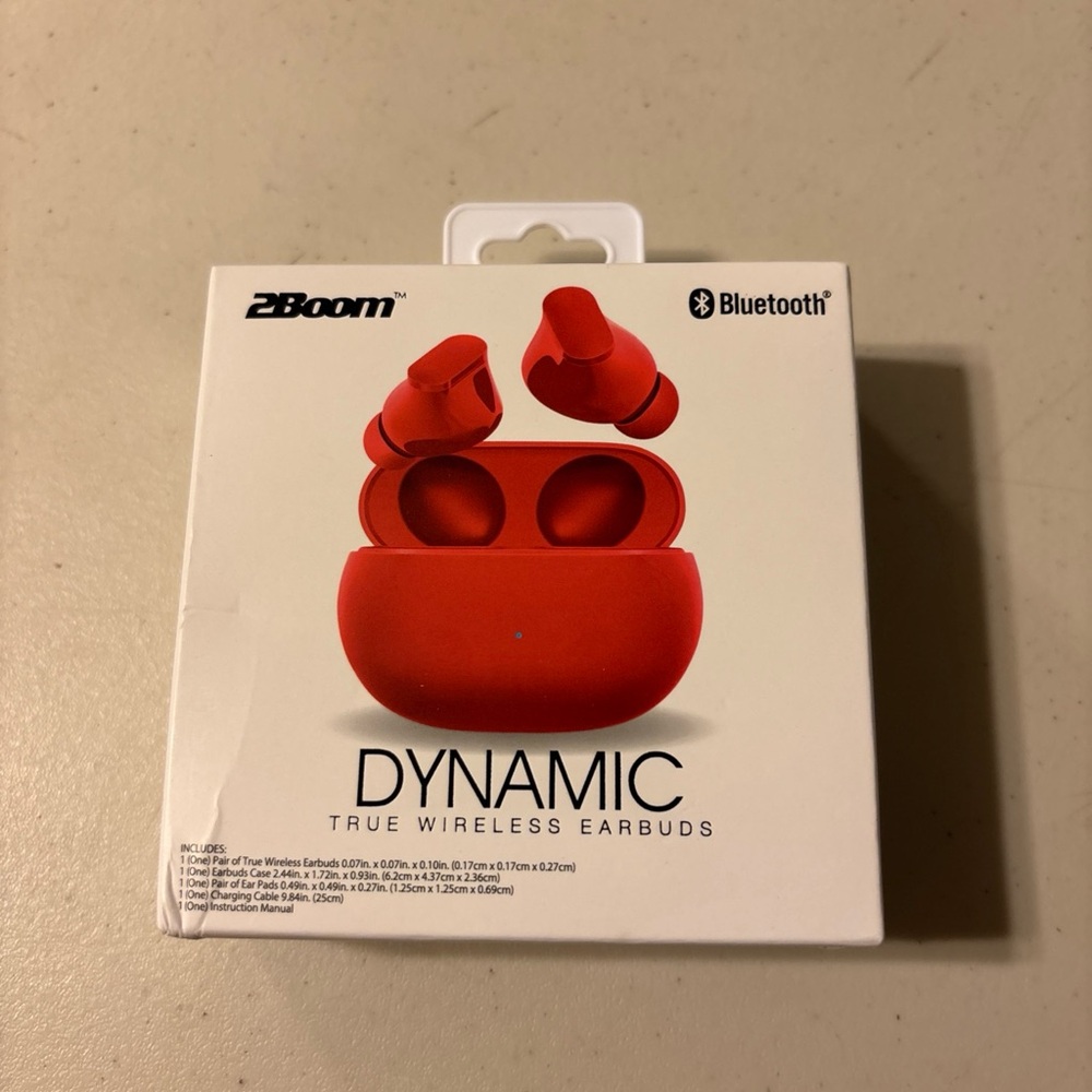 2Boom Dynamic True Wireless Earbuds - Red